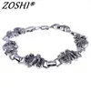 ZOSHI-pulsera de acero inoxidable para hombre, accesorio masculino, dijes, Punk, dragón, Hip Hop, fiesta, joyería Rock ► Foto 2/6