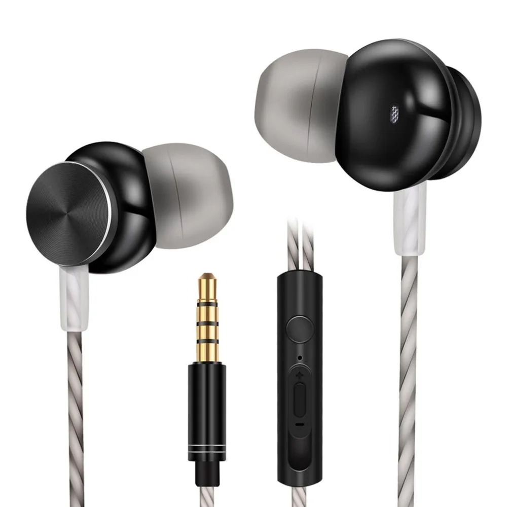 In Ear Earphone Stylish Stereo Metal Earphones Music Playing Earbuds