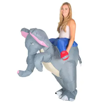 

Adult Funny Inflatable Animal Elephant Fancy Dress Costume Outfit blue elephant Mascot Costume Halloween Purim Stag 150cm-200cm