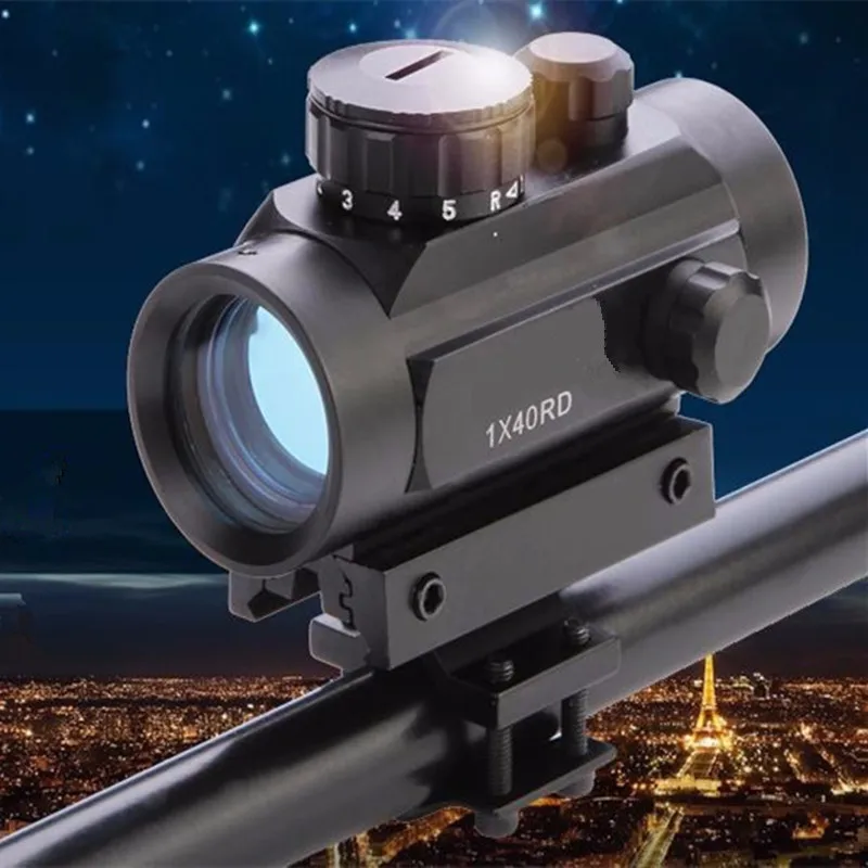 

Hot sale 1x40mm 5-Mode Red and Green Dot Sight Riflescope for hunting camera bird watching