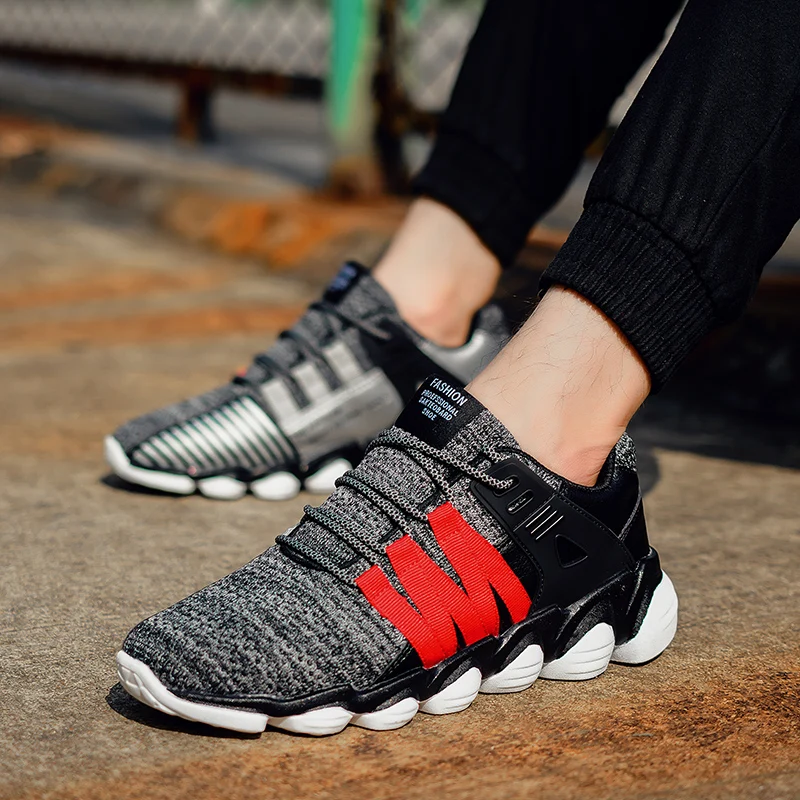 

Popular mens Comfortable Casual Shoes for Lace-up Breathable soft fashion sneakers 2018 summer autumn adult Sapatos masculinos