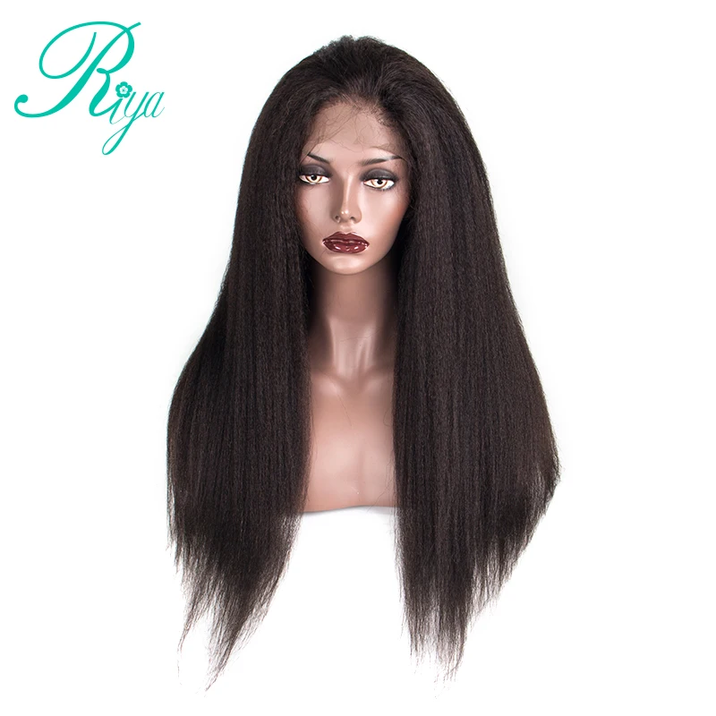 kinky straight huamn hair wig  (01)