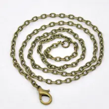 Бронзовая застежка омаров 2x3 мм плоская соединительная цепочка ожерелья 1" L