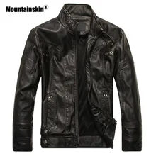 Mountainskin New Men’s Leather Jackets Motorcycle PU Jacket Male Autumn Casual Leather Coats Slim Fit Mens Brand Clothing SA588