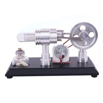 

Double-Cylinder Micro-Diy Hot Air Stirling Engine Motor Model External Combustion Engine Early Learning Education Toys For Kid