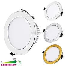 10 шт. DHL серебро/золото/молочно-белый Потолочный светильник 9 Вт 15 Вт 21 Вт AC 85-265 в 110 В 220 в затемнение освещение SMD 5630 Светодиодный светильник