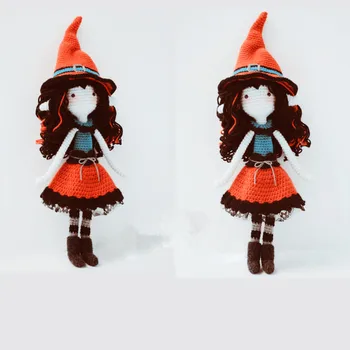 

Amigurumi Crochet Doll pretty girl Rattle toy and doll charming girl