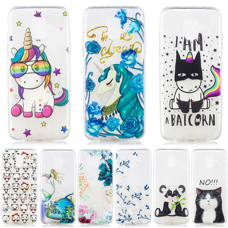 

Wekays For Samsung Galaxy A6 2018 A600F Case Cartoon Silicon TPU Fundas Case For Samsung Galaxy A6 Plus 2018 A605F Cover Cases