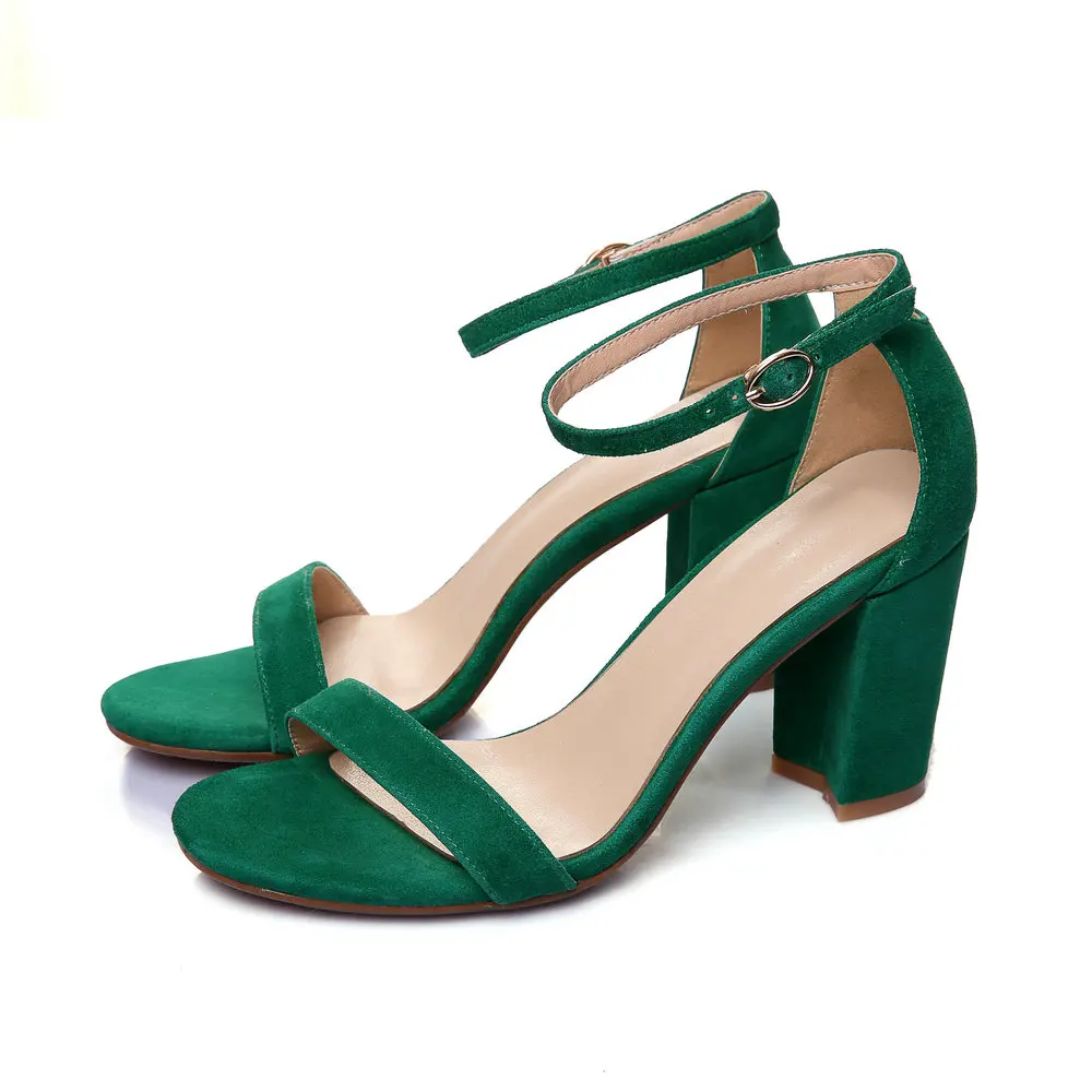 النساء الصنادل جديد أزياء الصيف صنادل طراز جلاديتور جلد الغزال امرأة الأحذية حذاء كعب عالى ذو رباط حول الكاحل أحذية الحفلات Sandalias موهير