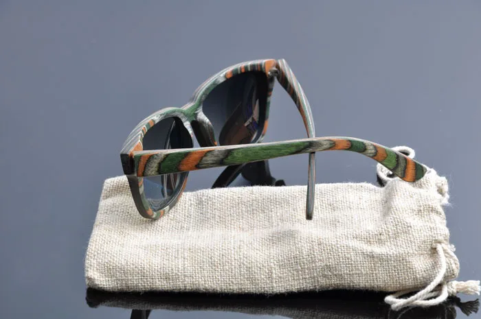 EV натуральная деревянная оправа зеленые Разноцветные деревянные солнцезащитные очки для женщин Gafas de sol de madera Oculos de sol da Madeira EV0916
