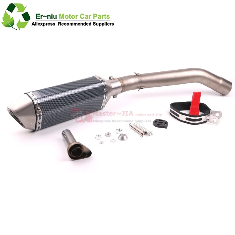 

Motorcycle Exhaust Muffler Full System Slip On Middle Link Pipe DB Killer For kawasaki Z750 Z 750
