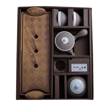

portable tea set for travel crude pottery kungfu teaware stone glaze porcelain tea pot with infuser tea cups small tea plate
