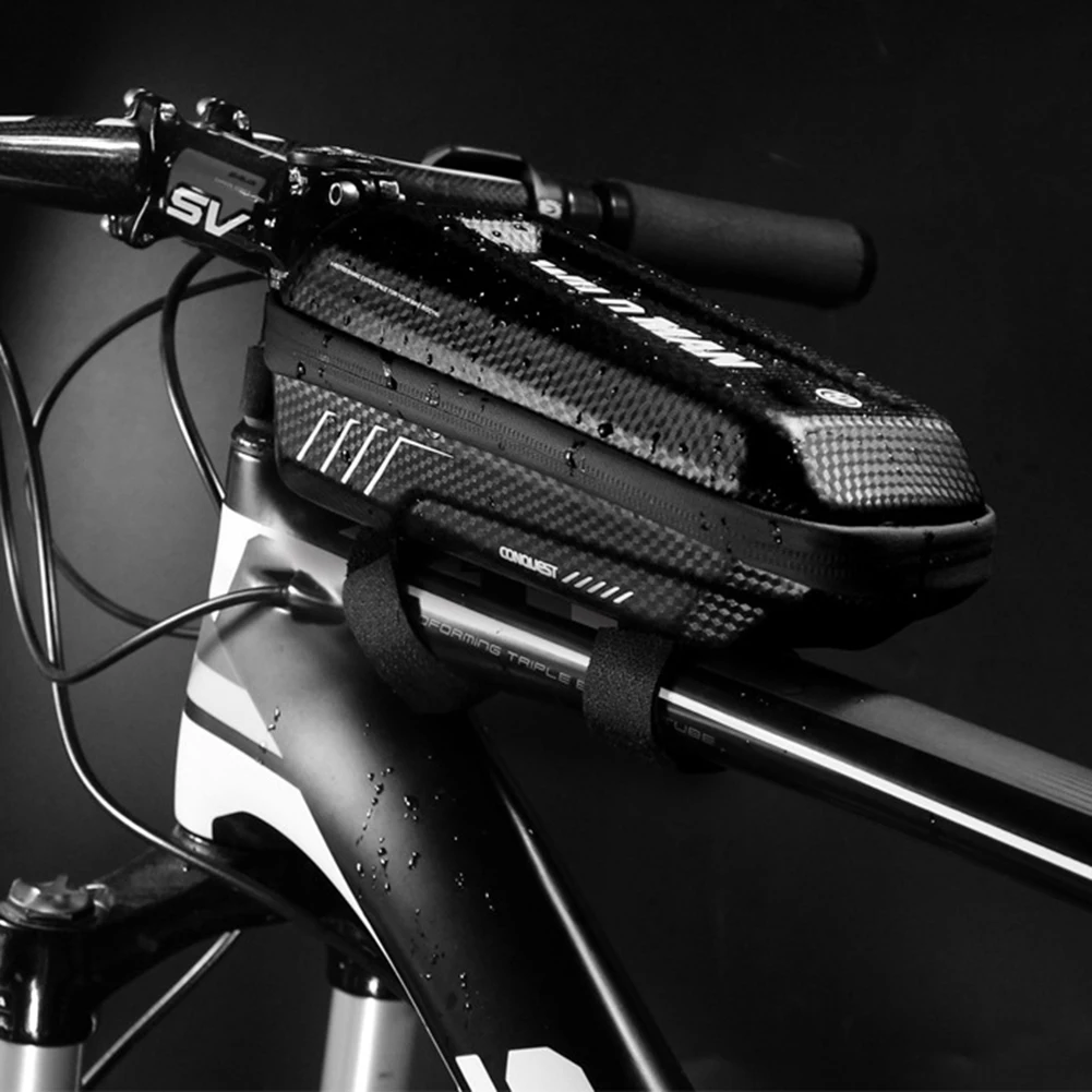 Top WILD MAN Bicycle Top Tube Front Beam Bag MTB Road Cycling Anti Pressure Shock Rainproof Bag Bike Accessories 1