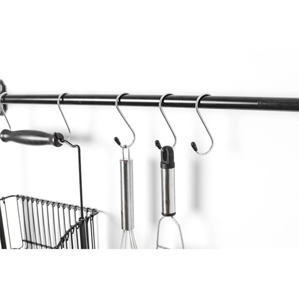 

Hot Sale 20pc Stainless Steel S Shaped Hooks Kitchen Hanging Hanger Storage Holders Organizer Household Home Essential#290907