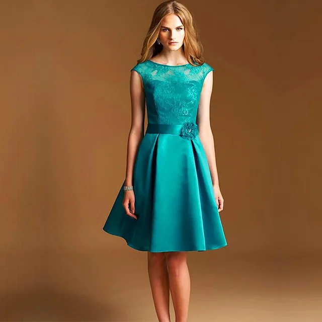 Coral and Turquoise Blue Bridesmaid Dresses