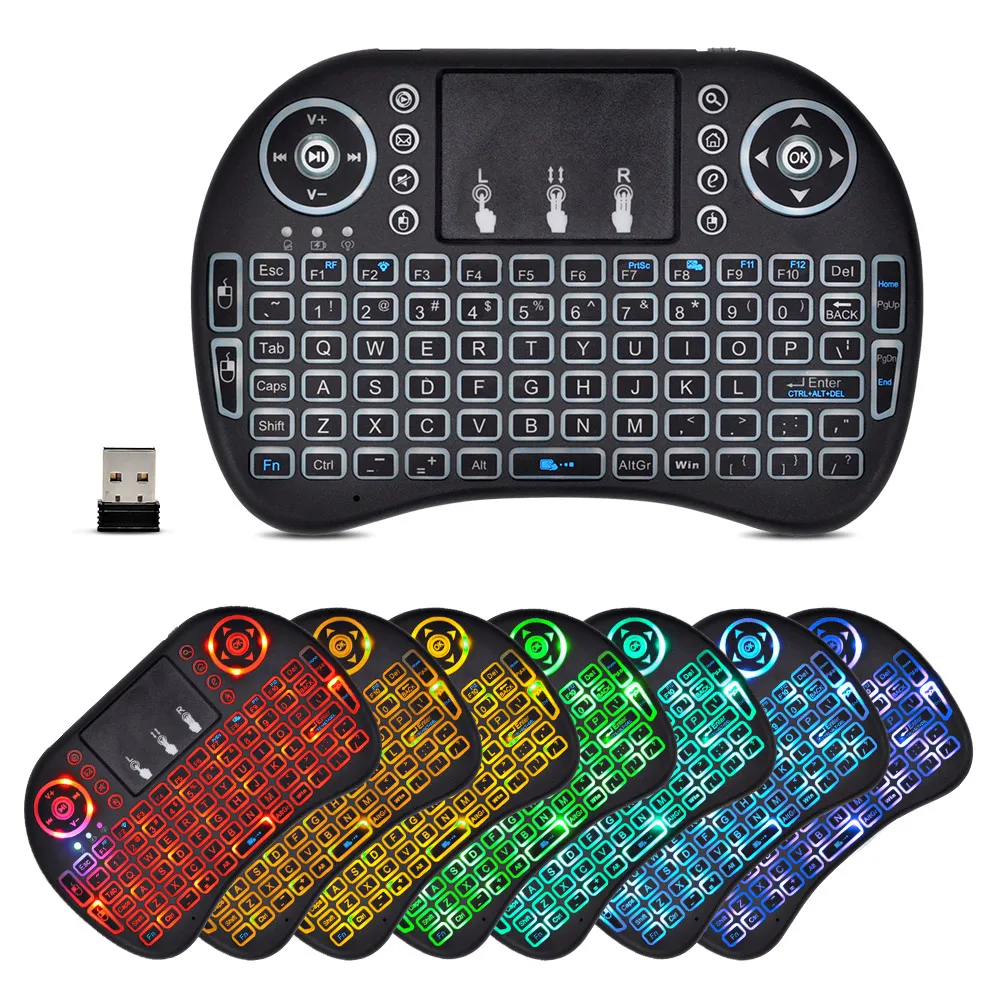 Mini-Wireless-Keyboard-Touchpad-2-4G-Russian-English-Colorful-Backlit-I8-Keyboard-Touchpad-for-TV-Box