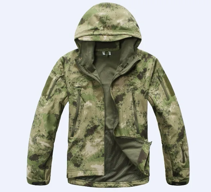 TAD Softshell, тактическая куртка с капюшоном для улицы, комплект, Мужская водонепроницаемая Спортивная камуфляжная одежда для охоты, комплект штанов+ военная куртка, толстовки