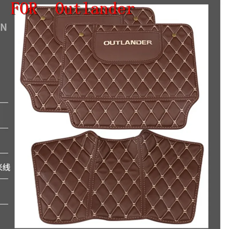 Car-armrest-box-Back-row-anti-kicking-pad-holster-Artificial-Leather-for-MITSUBISHI-outlander-2013-2018
