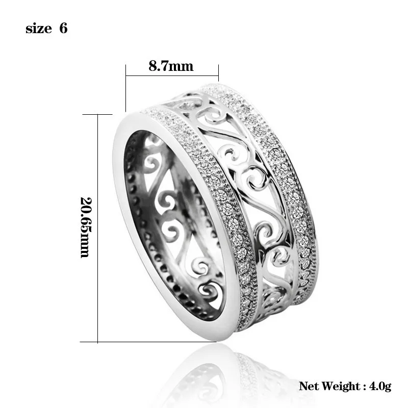 Розовое золото серебро Цвет 925 пробы серебро обручальное кольцо Вечность Кольца для мужчин и женщин мужские обручальные свадебные sepcial уникальный R879
