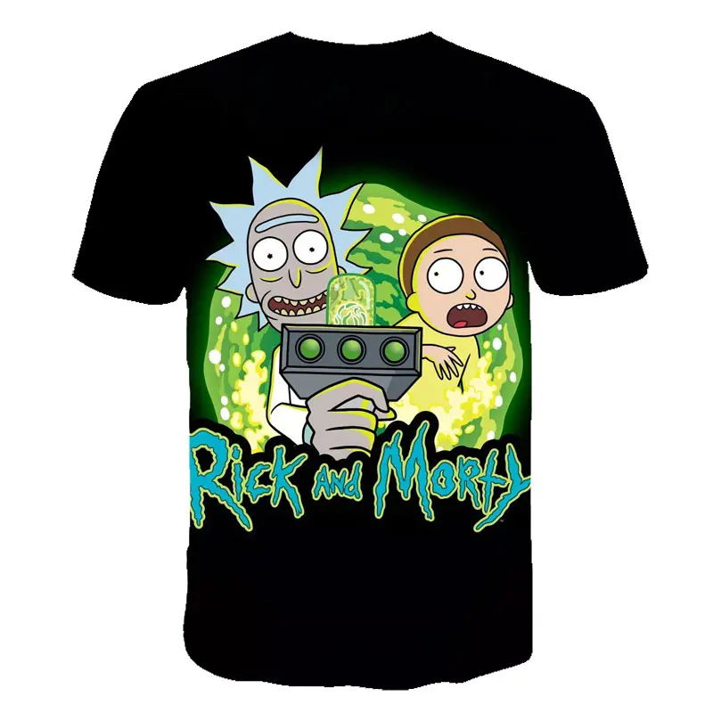 Hip Hop Fashion Brand Clothing Rick and Morty 3D T Shirt Casual Short Sleeve Men's T-Shirts Anime Cool rick y morty Graphic Tees