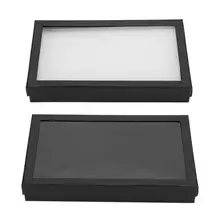 36 слотов Флокирование ювелирных изделий держатель коробка для хранения Кольцо Серьги Кулон Дисплей Чехол Органайзер прозрачный мир крышка кольцо коробка часы