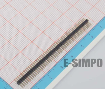 

100pcs1X50P 1.27mm Pin Header 0.05" Pitch Male Header Straight Single Row Total Length 7.2mm Golden-Plated Rohs PC Board Header