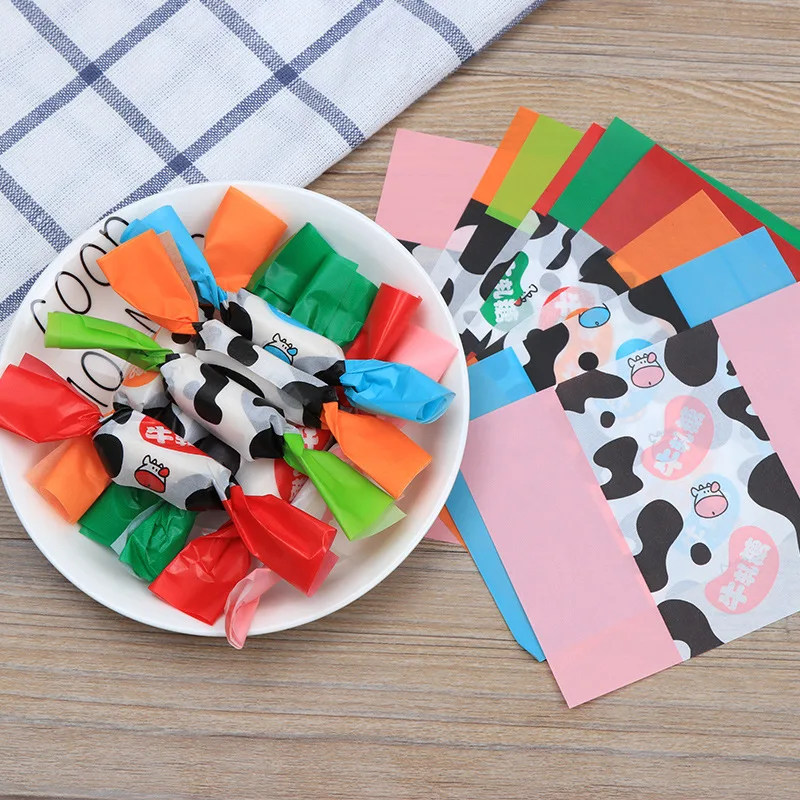 

3000 X Thicken Baking Nougat Candy Wrappers Multi-Color Cow & Lace & Bear Wrapping Paper Twisting Wax Paper