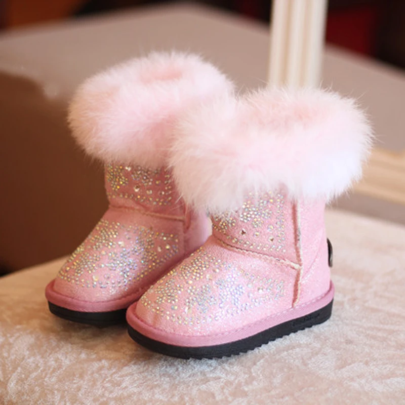 girls pink glitter boots