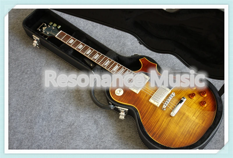 

High Quality China OEM Chrome Hardware Suneye LP Standard Style Guitars Electric With Guitar Case In Stock