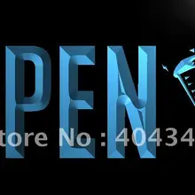 LK790-открыть смузи сок, напиток кафе светодиодный неоновый Световой значок для домашнего декора