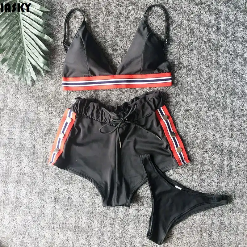 sports bikini with shorts