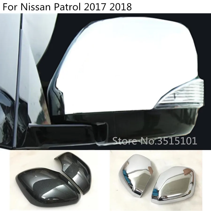 Задняя крышка зеркала боковой двери заднего вида для автомобиля, отделка рамы, капоты, Литые детали, 2 шт. для Nissan Patrol