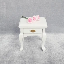 Диван кофейный столик w/ящик для ночники белый 1: 12 весы кукольный домик мебель деревянный игрушечные лошадки 2 шт./лот