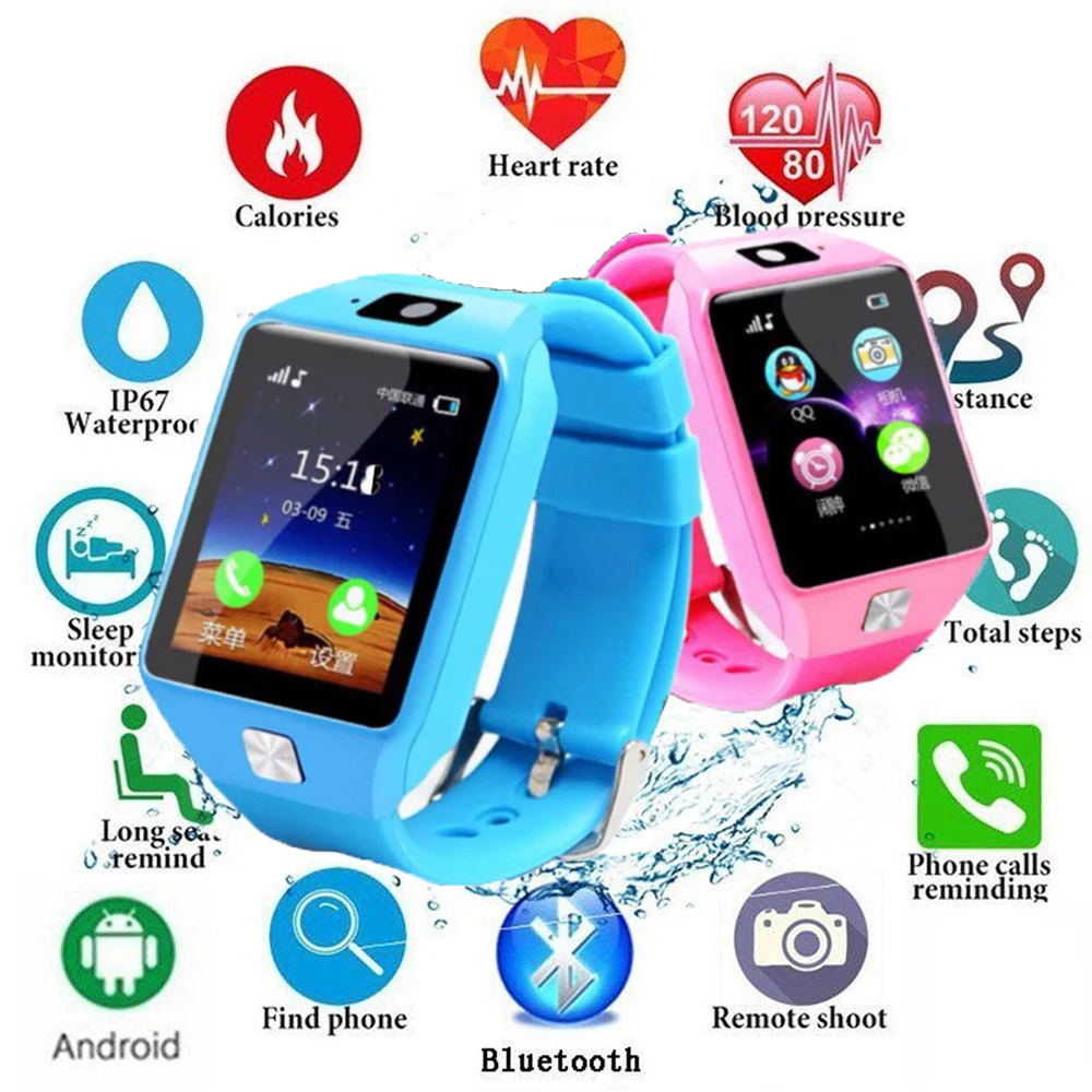 

2019 Fashion Smart Watch Support SIM TF Cards For Android IOS Phone Children Camera Women Men Kids Bluetooth Watch Russia PK U8