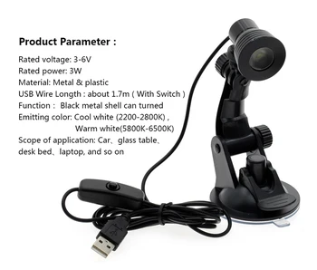 

LED Table Desk Bedside Lamp USB Rechargeable White/Warm White chuck on the glass wood ceramic lamp