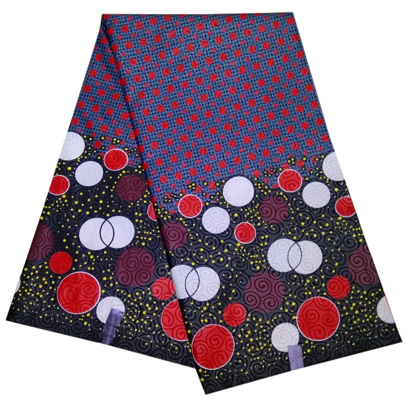 

2018 Embroidered Prints Ankara Wax Fabric African Design Polyester AsoEbi Wax Materials For Clothes !SMT072106