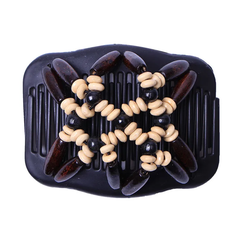 

Acrylic Hair Comb Imitation wood double row inserts change hair comb dryer Wooden Hair Slide change hair comb dropship Jan9