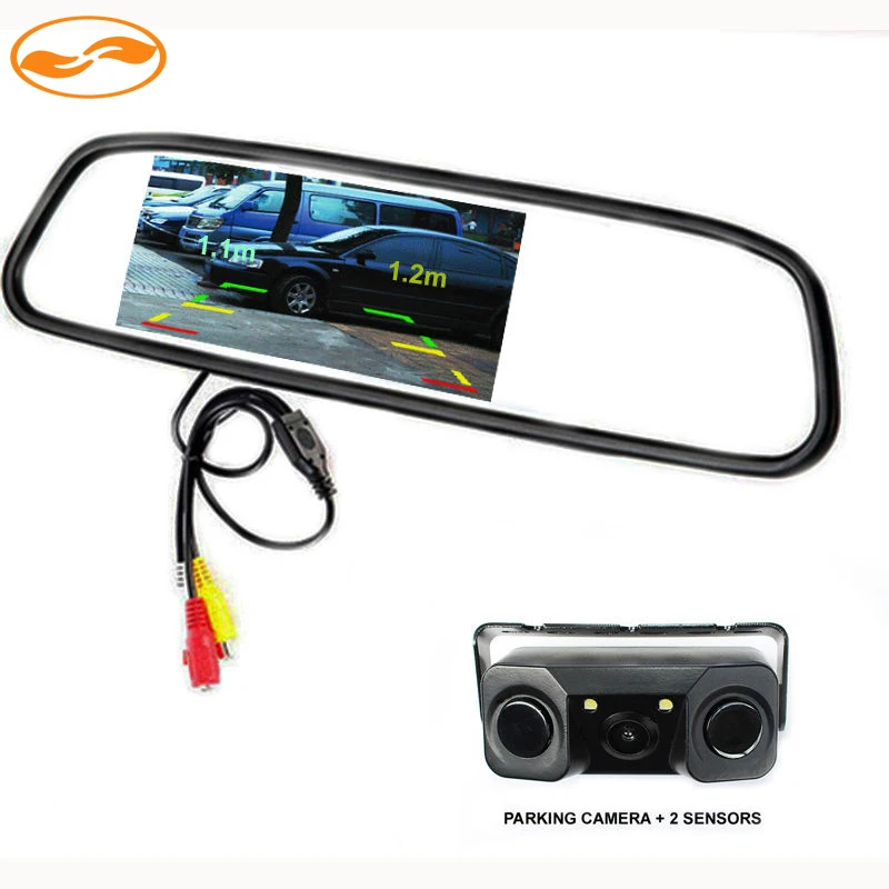Free Shipping Car Backup Reverse Rearview Camera with LEDs and Radar