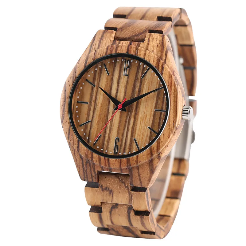 Творческий Ретро Узор Деревянные часы Для мужчин Аналоговый полный деревянный браслет Для женщин наручные часы; Мода и простота ручной