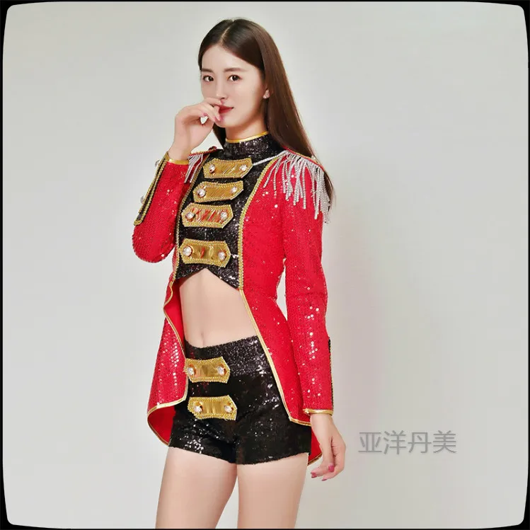 Jazz Dance Tuxedo Modern Dance Costumes DS Nightclub Fashion Sequin Hanfu Bar Performance Female Singer Fashion