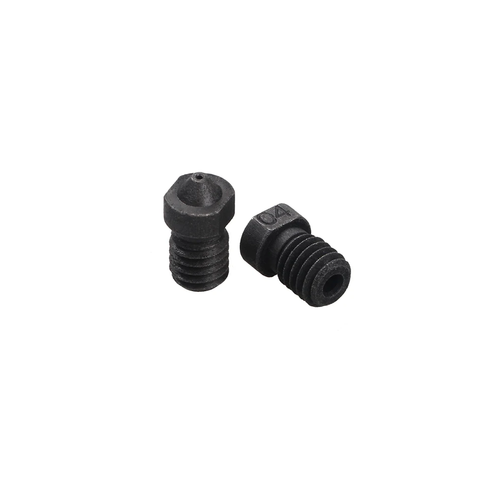 3D طابعة أجزاء E3D صلابة الفولاذ فوهة V5 V6 عالية درجة الحرارة فوهة M6 موضوع 0.4/0.6/1.8/ 1.0 1.75 مللي متر الصلب يموت الصلب فوهة