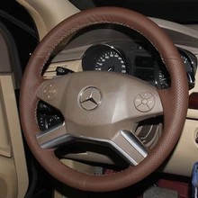 Руль охватывает Чехол для Benz Mercedes-benz R350 DIY подлинная кожаный чехол Швейная руля покрытие Автомобиля стиль