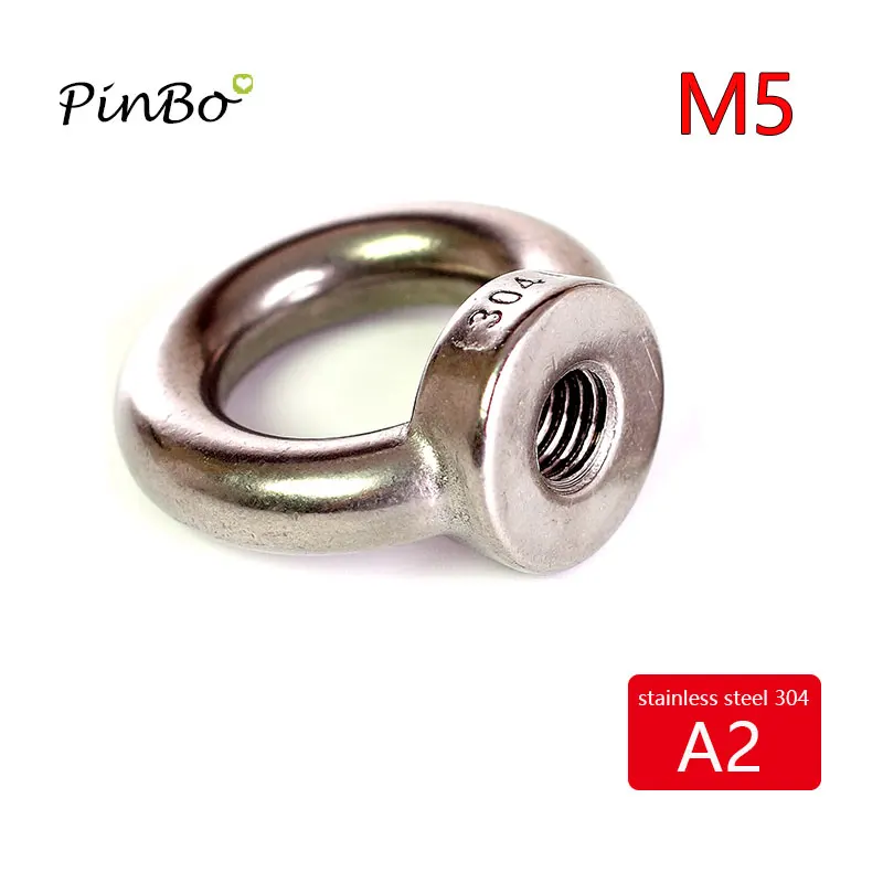 

2 pcs all size stainless steel 304 A2 Eye Nut Lifting Eye Nut Female Thread M5 M6 M8 M10 M12