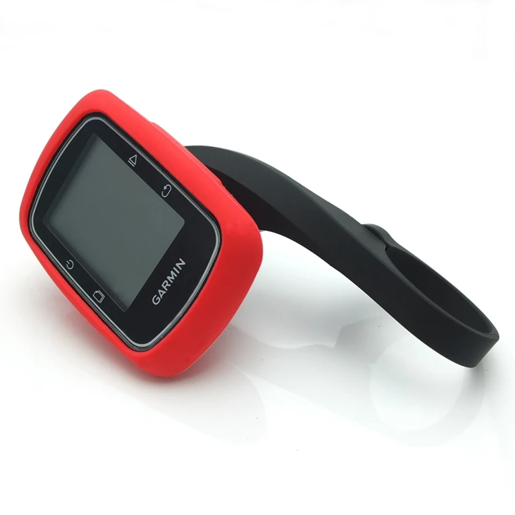 Для Garmin Edge 500/200 резиновый защитный чехол+ 31,8 мм открытый кронштейн для горного велосипеда держатель велосипедные аксессуары для GPS - Цвет: Красный