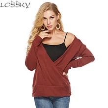 Autumn Sexy V Neck Knitted Pullovers Women Knitting Sweater 2018 New Fashion Loose Solid Color Jumpers Feminina Female Sweaters Autumn Sexy V Neck Knitted Pullovers Women Knitting Sweater 2018 New Fashion Loose Solid Color Jumpers Feminina Female Sweaters