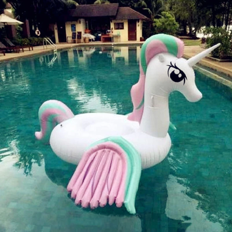 ЮЮ Единорог плавающий для бассейна 260 см надувной; для плавания плавающий Фламинго Единорог плавающий для бассейна плот трубка малыш