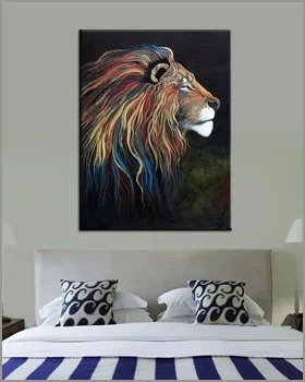 lion oil painting