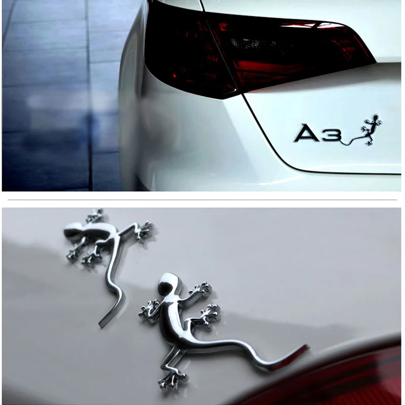DSYCAR 1 шт. 3D металлический Gecko автомобильный боковой крыло задний багажник эмблема значок наклейки для JEEP BMW Nissan Audi VW Ford Honda автомобиль