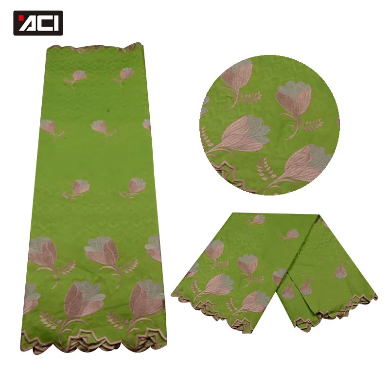 

ACI-2018 New African Bazin Riche Lace Fabric African Guinea Brocade Fabric High Quality Damask Getzner For Patchwork Sewing