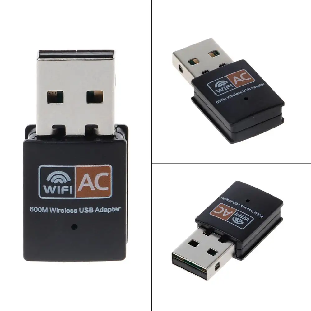 Беспроводной 600 Мбит/с USB wifi адаптер AC600 2 4 ГГц 5 WiFi Антенна ПК Мини компьютер
